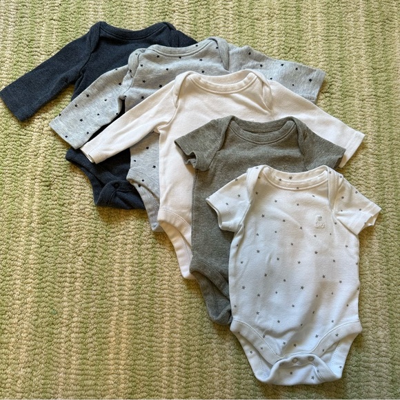 BABY GAP BUNDLE ORGANIC COTTON FIRST FAVORITE BODYSUITS SIZE NEWBORN - Picture 11 of 11
